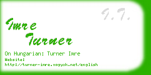 imre turner business card